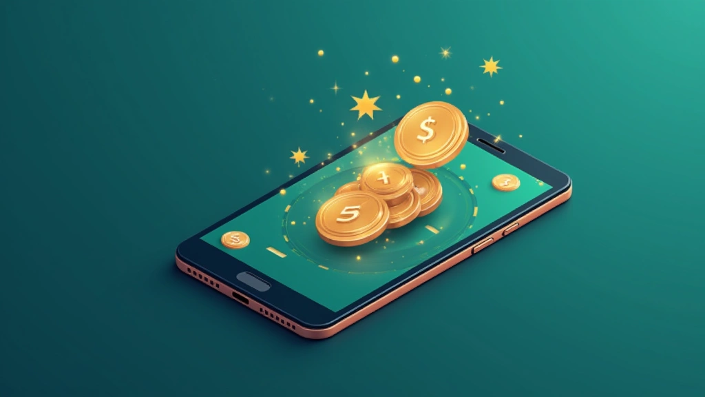 Kuvitus mobiilikasinon pelaamisesta ja pankkimaksusta puhelimella