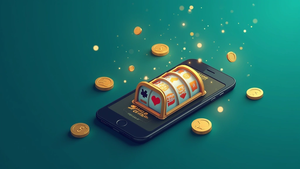 Kuvitus mobiilikasinon pelaamisesta puhelimella